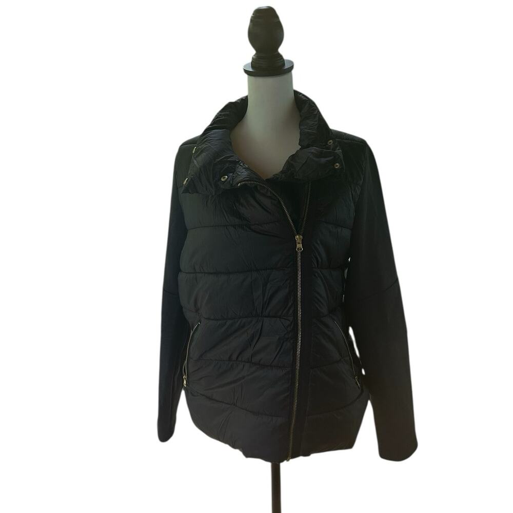 Old Navy Active Black Puffer Style Jacket Medium Black